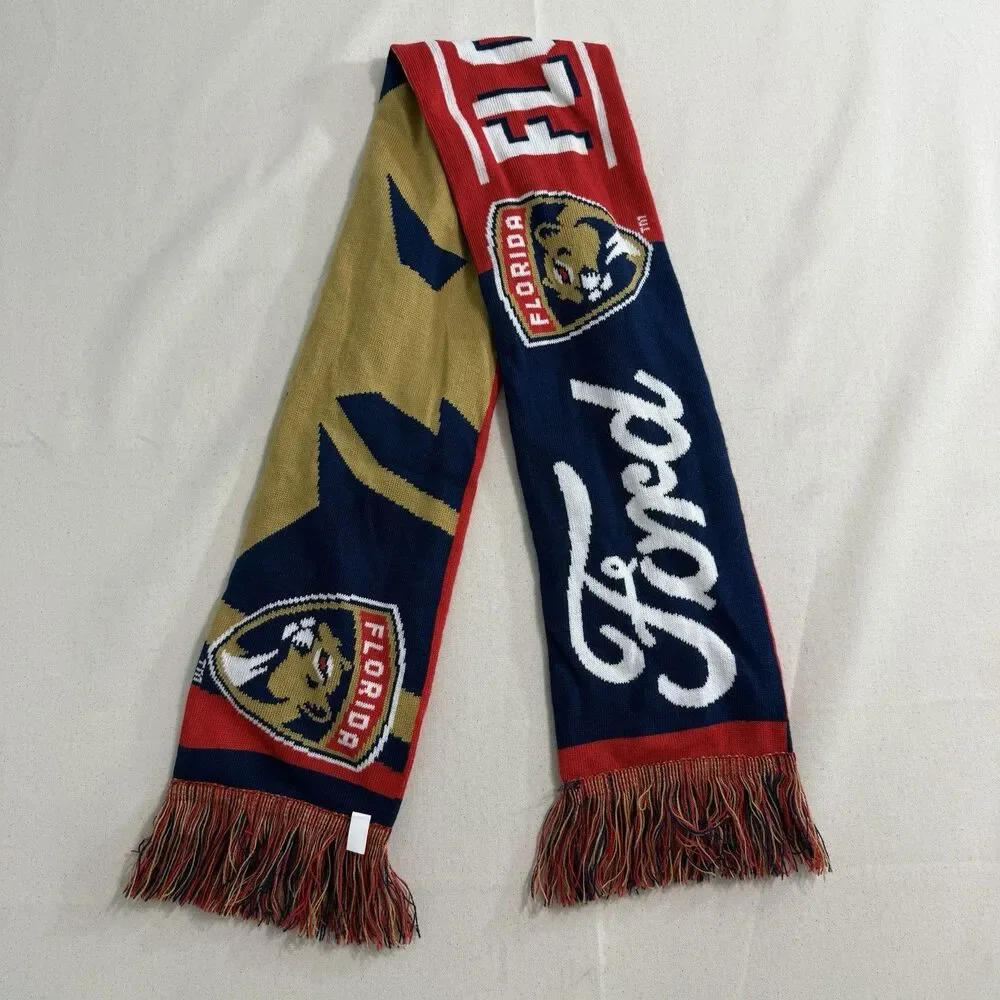 Florida Panthers Hockey Scarf NHL Scarves Ford With Pin